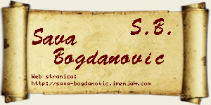 Sava Bogdanović vizit kartica